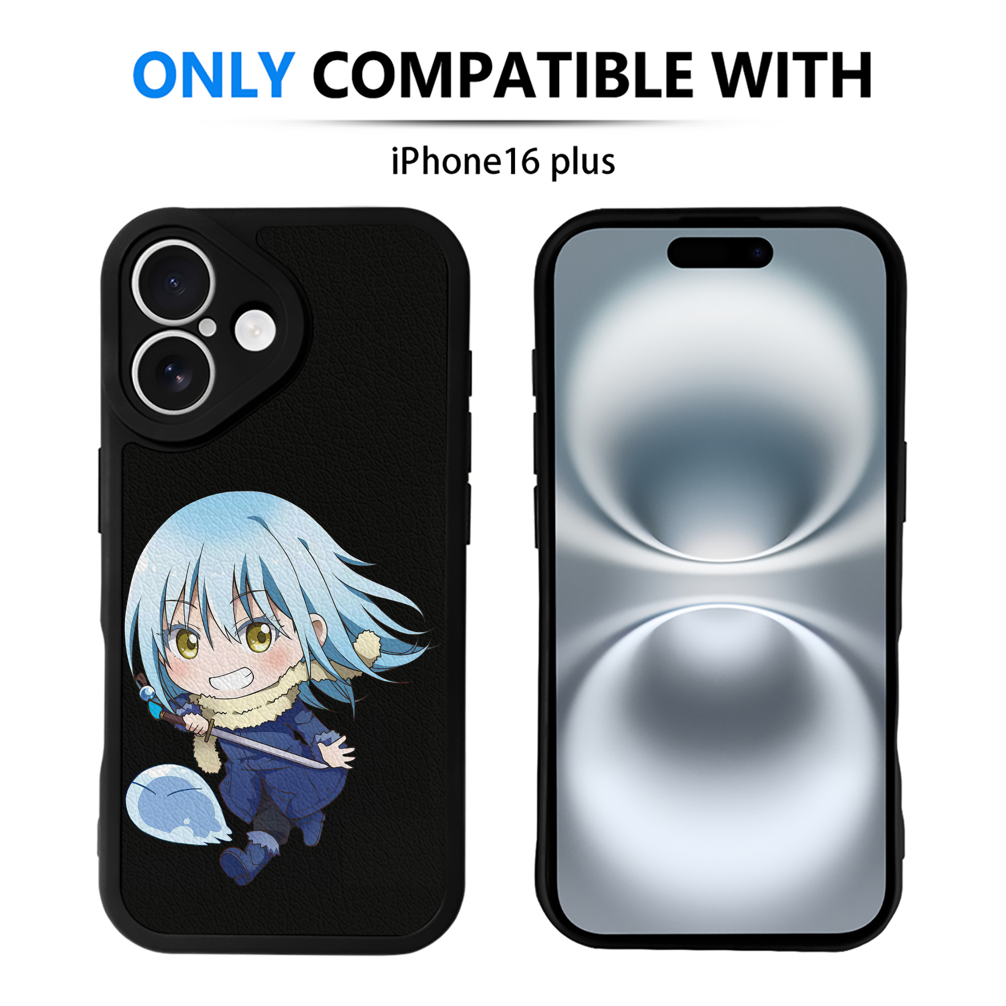 （画像用） 転スラ Regarding Reincarnated to Slime 【iPhone 16シリーズ対応】シリコンスマホケース（レザー調） 材質：シリコン